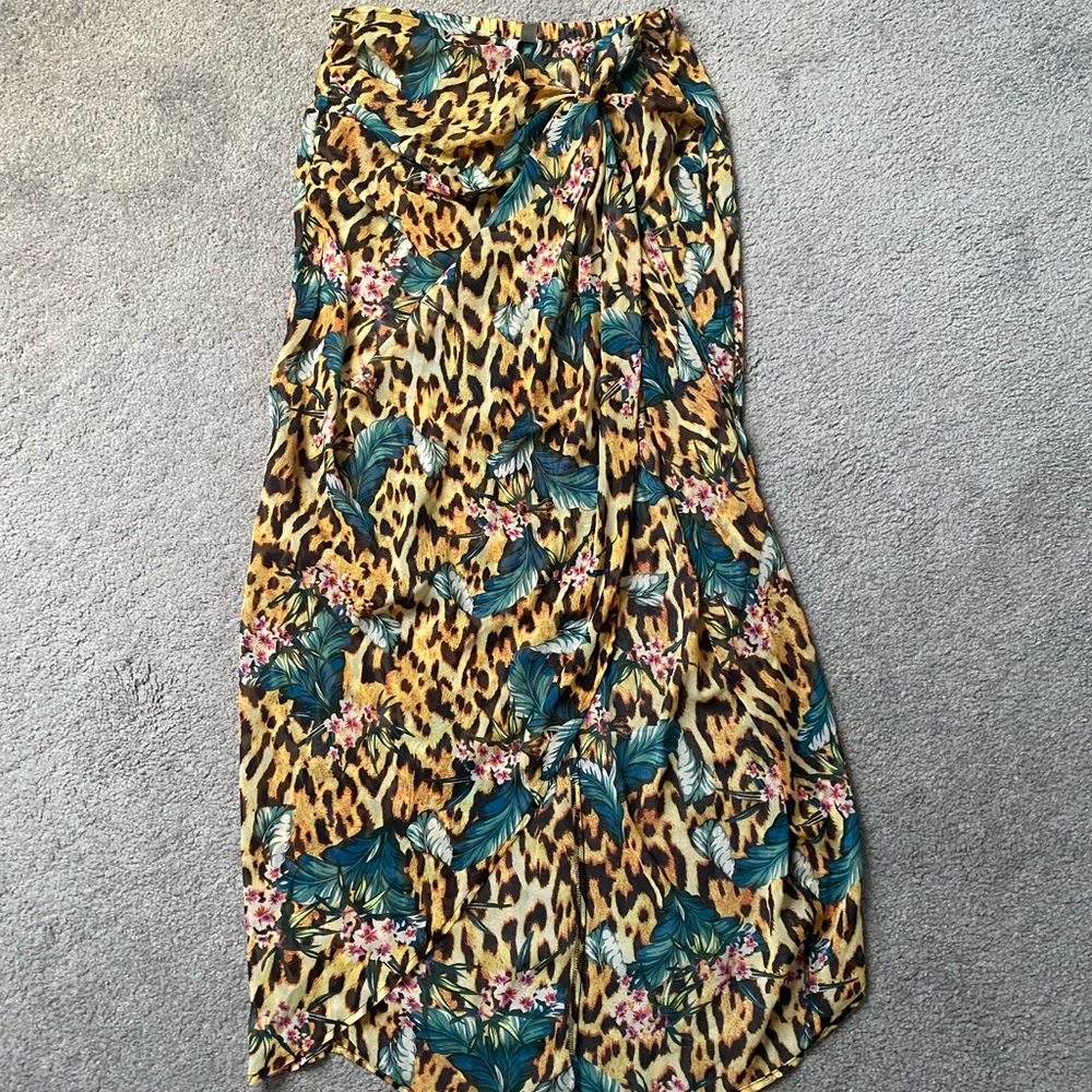 ASOS cheetah bathing suit cover up